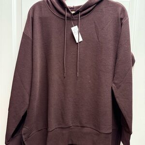 Maurices- Textures Striped Hoodie- Women Size XXL- NEW WITH TAG- Mulberry